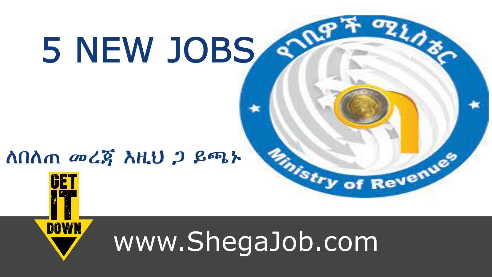 Ministry of revenues job vacancy Ethiopia 2022 ShegaJob
